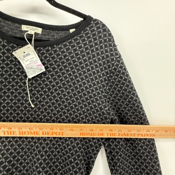 Max Studio Sweater Dress Size XL Belted Grey NWT Warm Career Office Classic - Picture 10 of 12